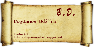 Bogdanov Dóra névjegykártya